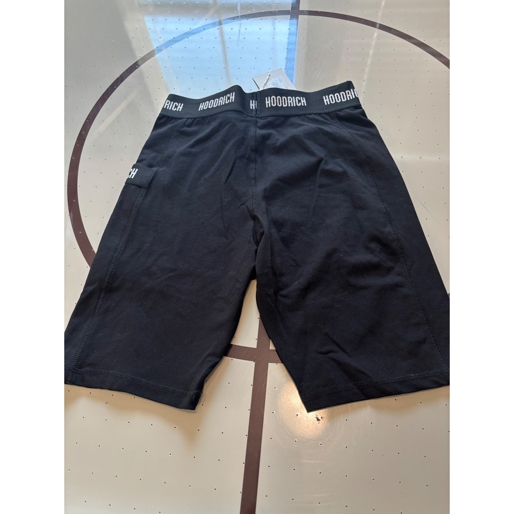 Hoodrich Womens Bike Short Black Logo Waistband Athletic Shorts HW0502 Small NWT - Picture 5 of 5
